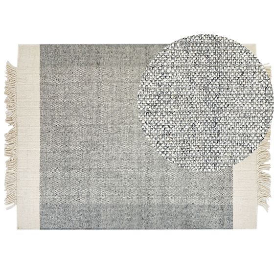 Gulvtæppe TATLISU Grå 160 x 230 cm Uld