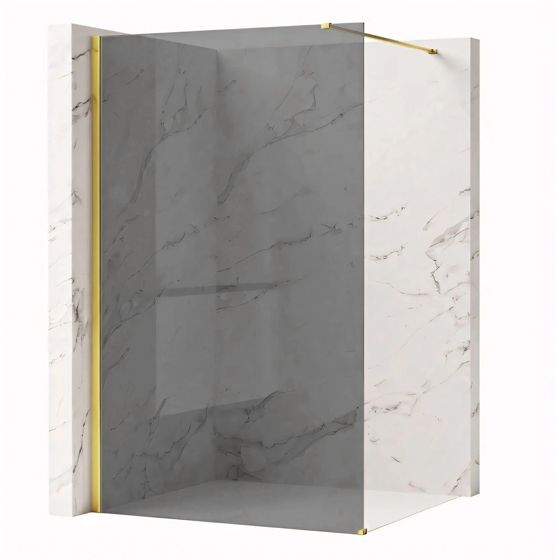 REA brusevæg Flexi Grey 140 Guld, 120x140x195cm