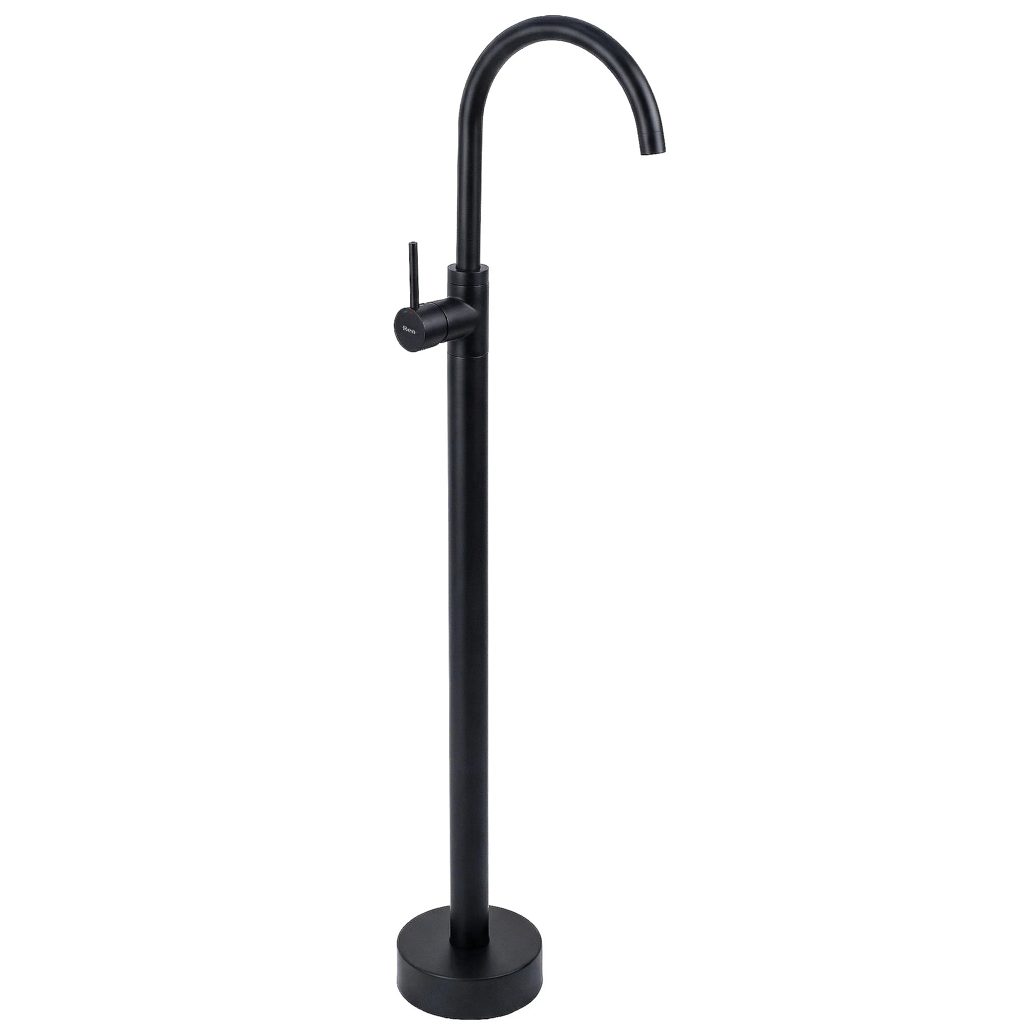 REA gulvmonteret håndvaskarmatur Lungo Sort, 96x20x107,5cm
