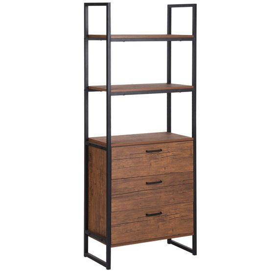 Reol TIFTON 158 cm Mørkebrun