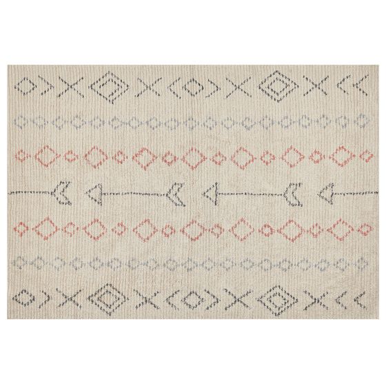 Gulvtæppe DISPUR Beige 140 x 200 cm Bomuld