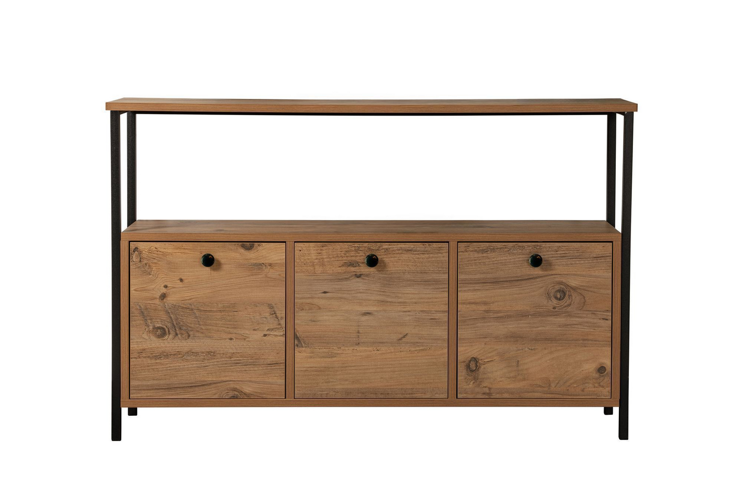 Norda Design Industrielt konsolbord, 120 x 77 x 30 cm | 100% melamin, metalprofil | stilfuldt og holdbart