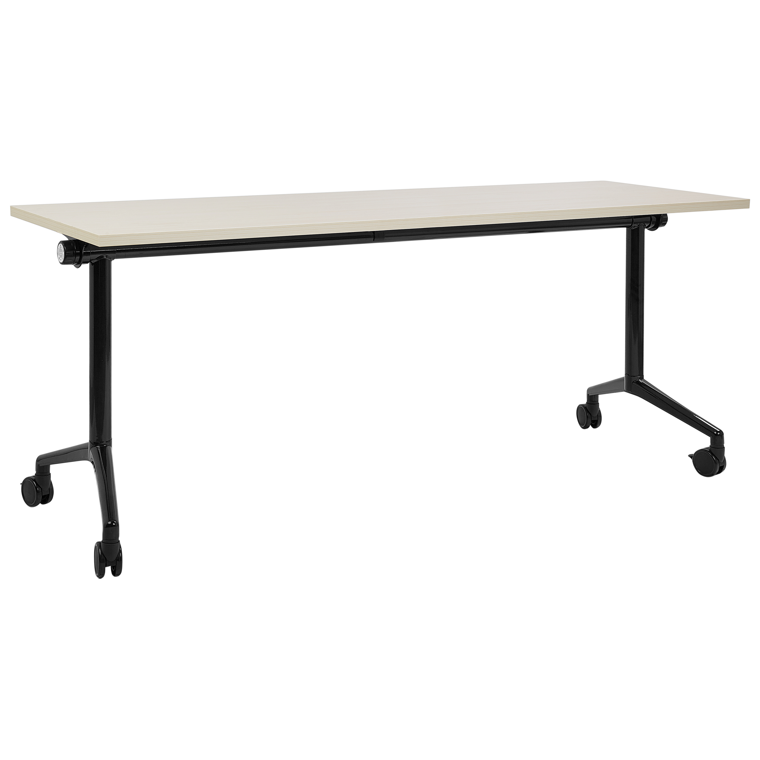 Sammenklappeligt skrivebord CAVI 180 cm 60 cm med hjul Lysebrun