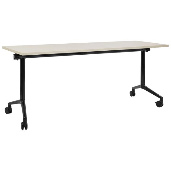 Sammenklappeligt skrivebord CAVI 180 cm 60 cm med hjul Lysebrun