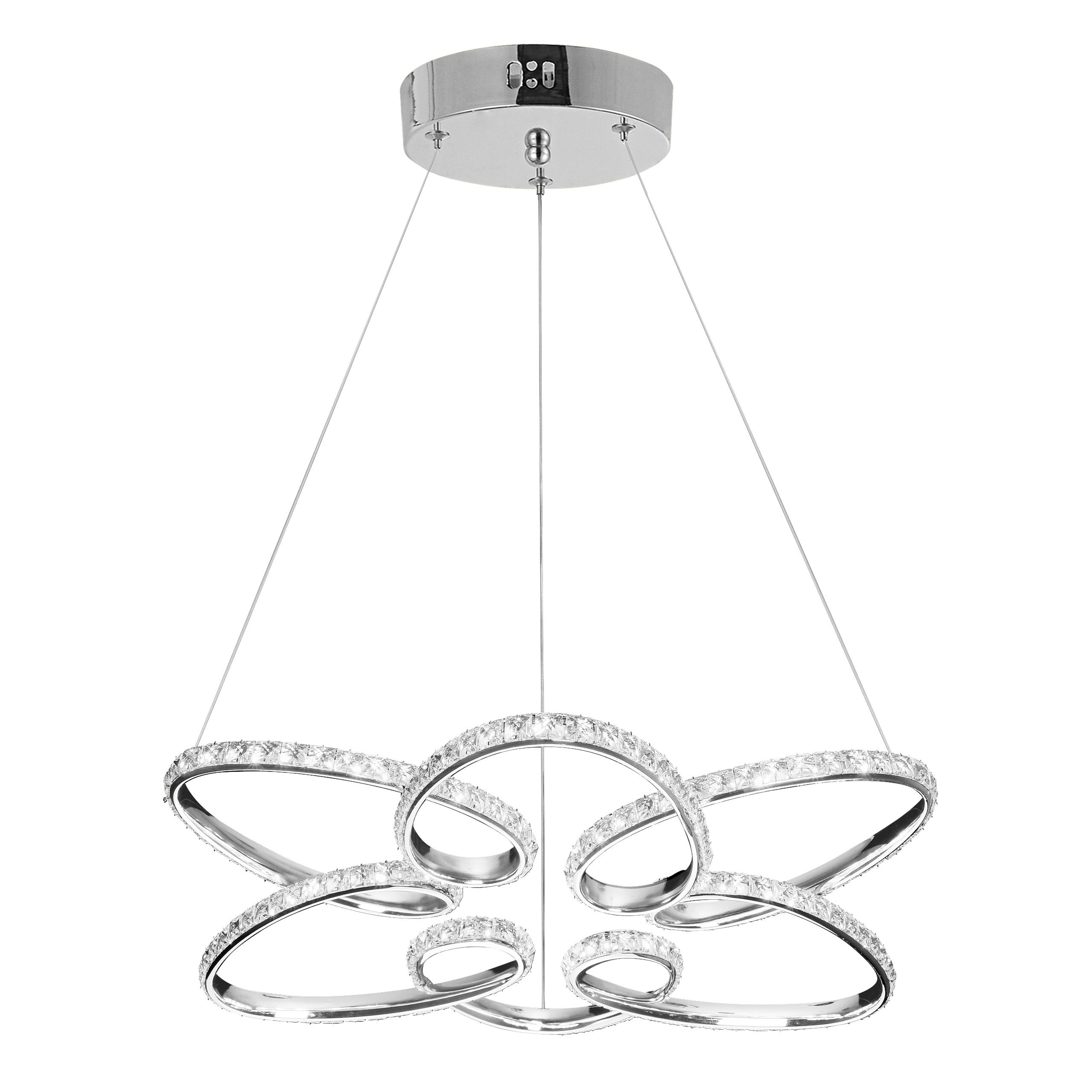 TOOLIGHT hængende loftlampe LED G002-CP Krom 54x56x112cm