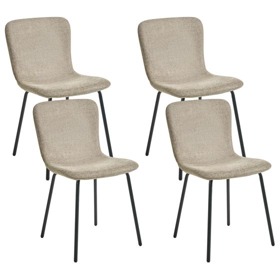 Sæt med 4 spisebordsstole CALDWELL Beige