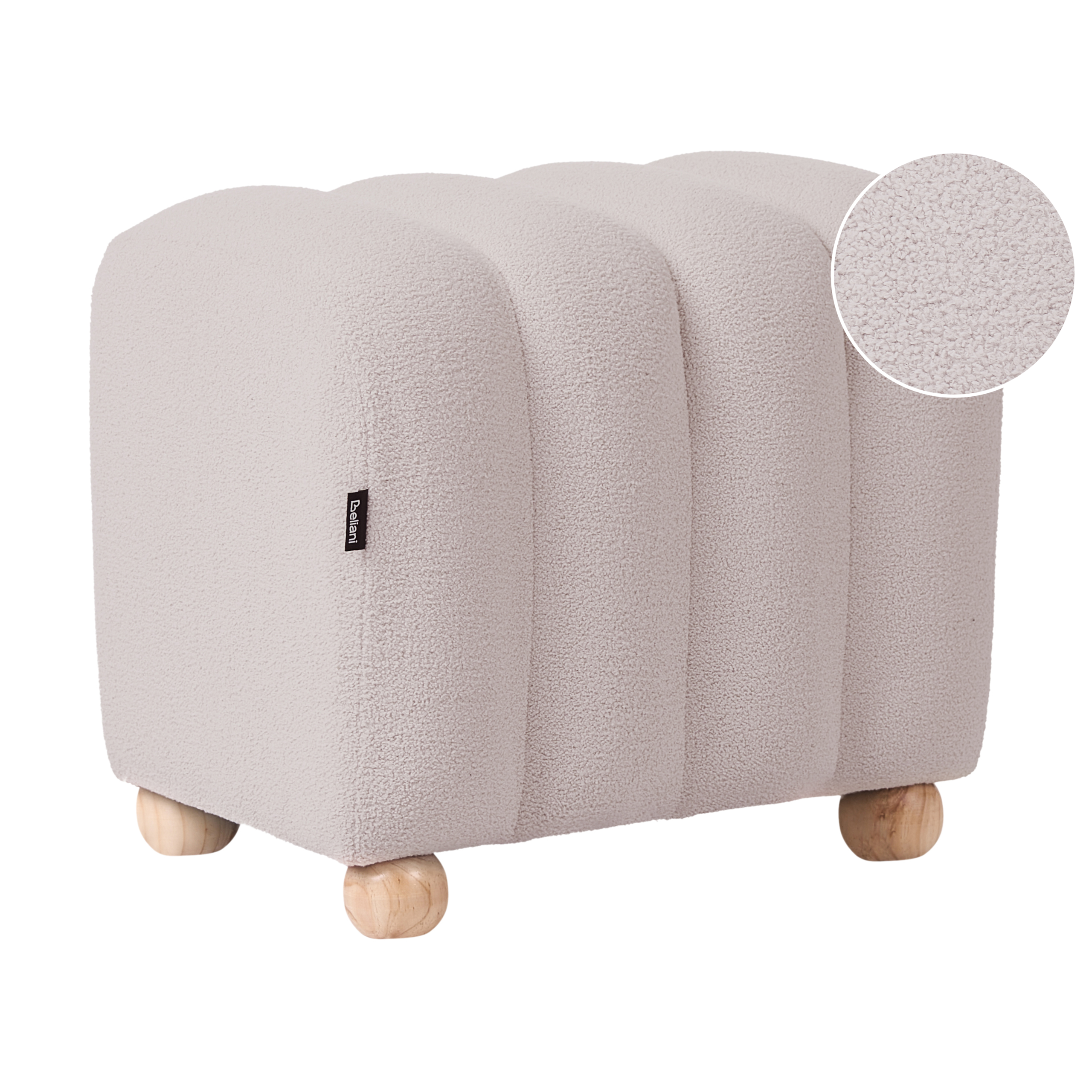 Puf IDYLLWILD Boucle Cremehvid