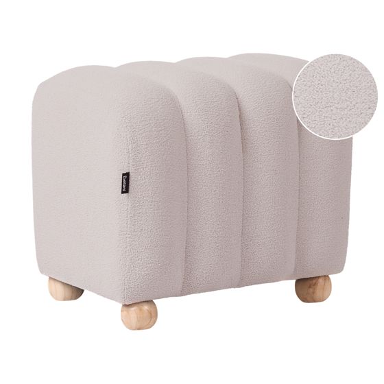 Puf IDYLLWILD Boucle Cremehvid