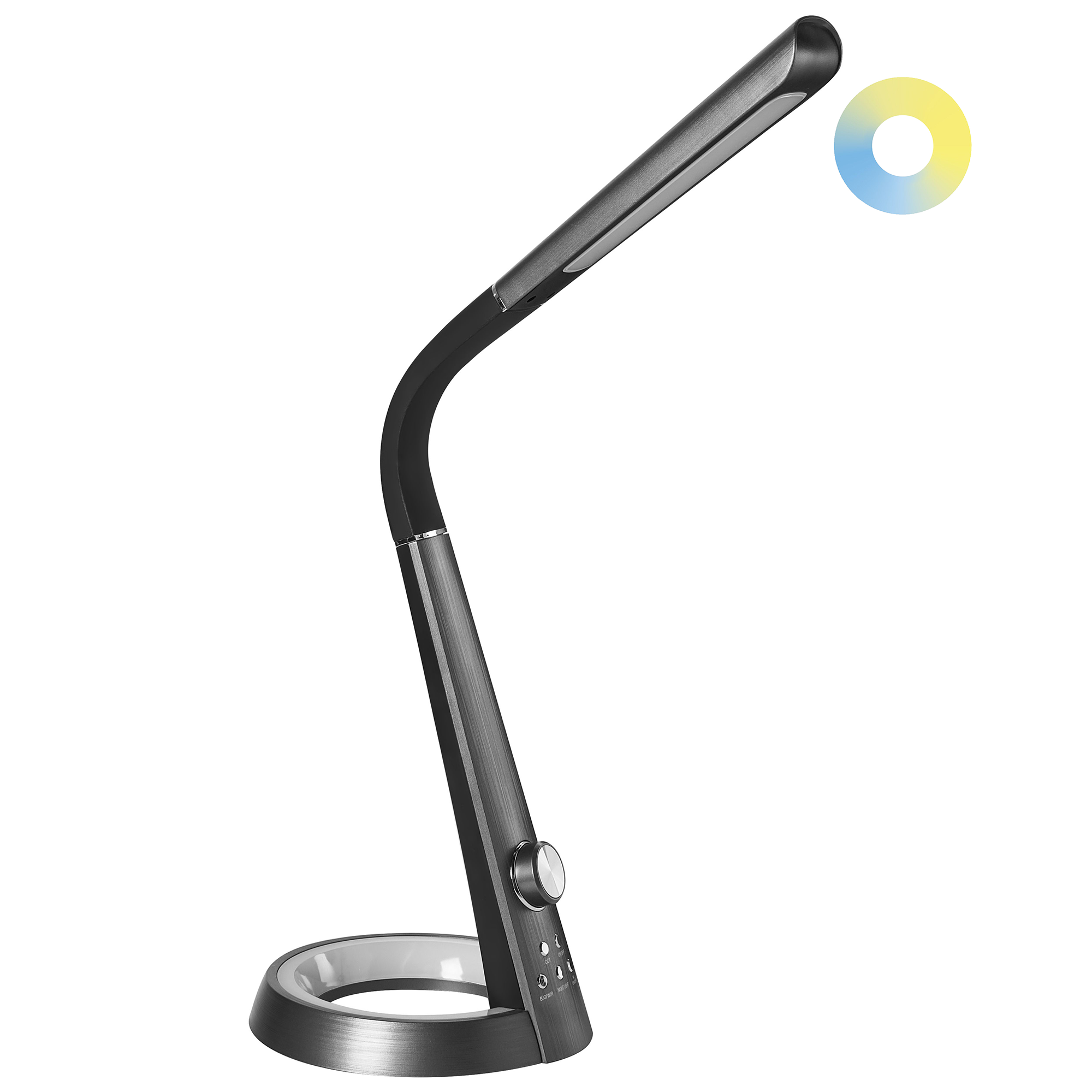 LED skrivebordslampe CANOPUS med USB-port Sort