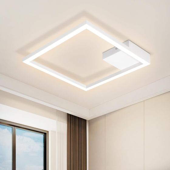 NETTLIFE LED - loftlampe, hvid, 12W, moderne, 3000K, varm, hvid