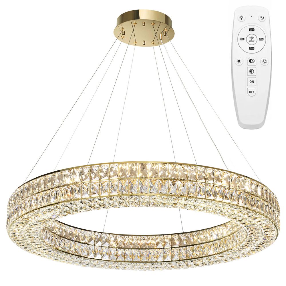 TOOLIGHT hængende loftlampe LED APP1569-CP 80CM Guld 80x80x90cm