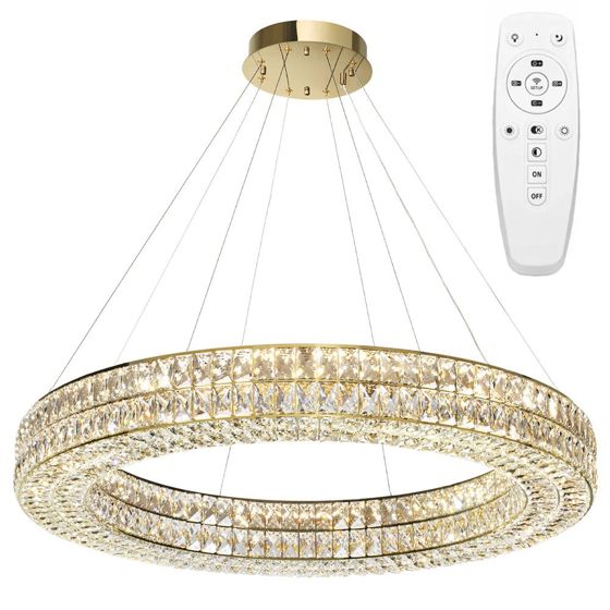 TOOLIGHT hængende loftlampe LED APP1569-CP 80CM Guld 80x80x90cm