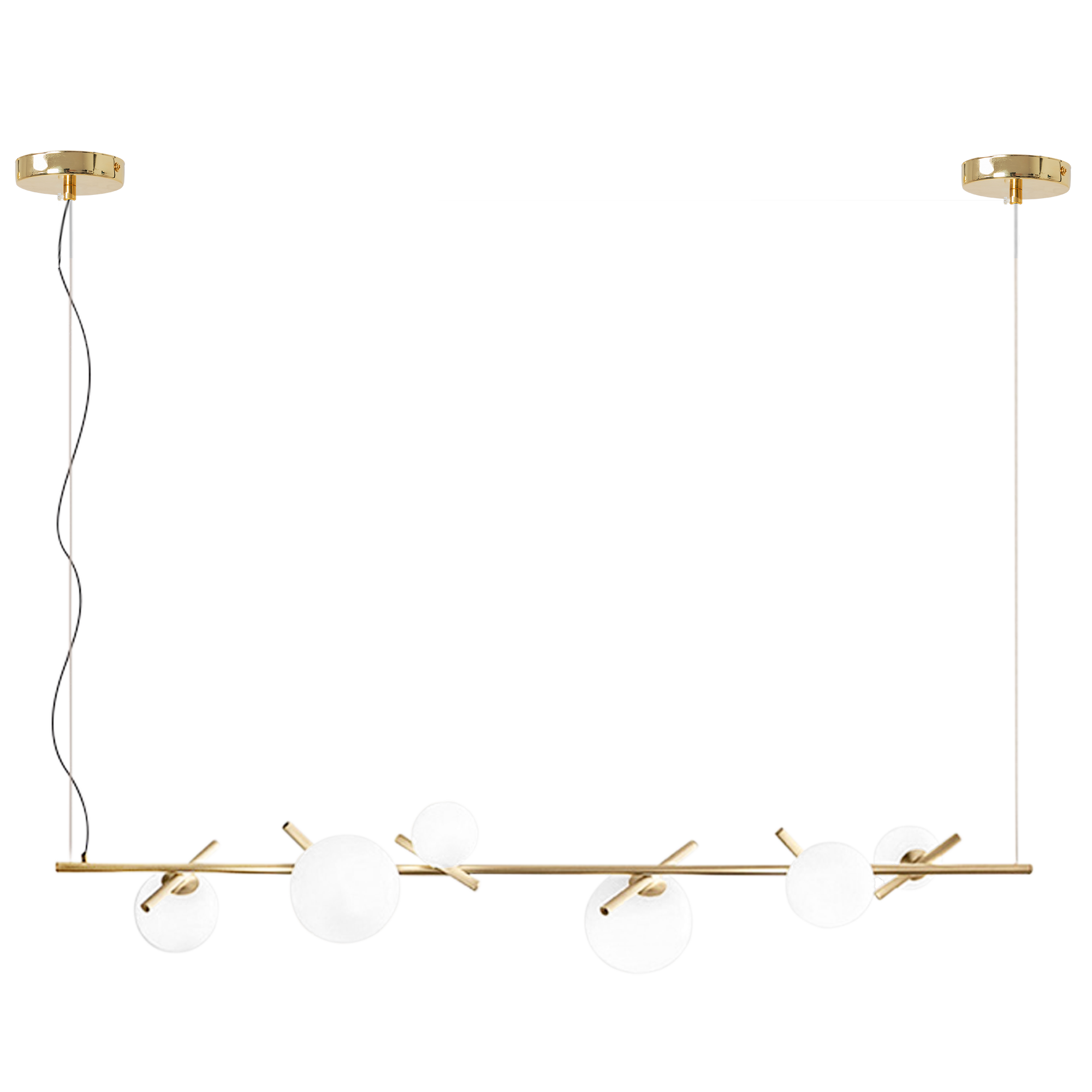TOOLIGHT hængende loftlampe APP1664-6CP Guld 145x145x90cm