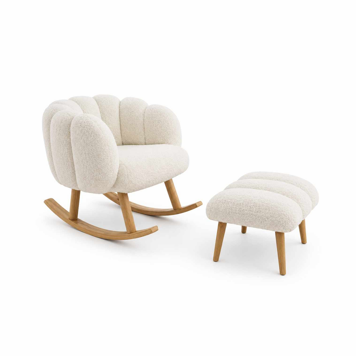 Norda Design Øreklapstol- og puffesæt (2 Pieces) Lotus Lotus Wing Chair 42 x 70 x 94 cm
