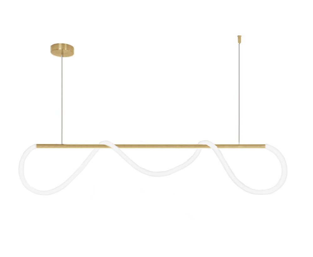 TOOLIGHT hængende loftlampe LED APP854-CP LONG Guld 120x120x26cm