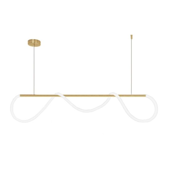 TOOLIGHT hængende loftlampe LED APP854-CP LONG Guld 120x120x26cm