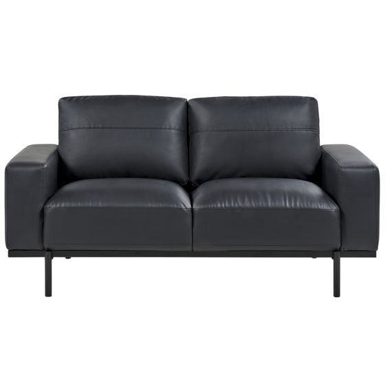 Sofa 2 personers SOVIK Kunstlæder Sort