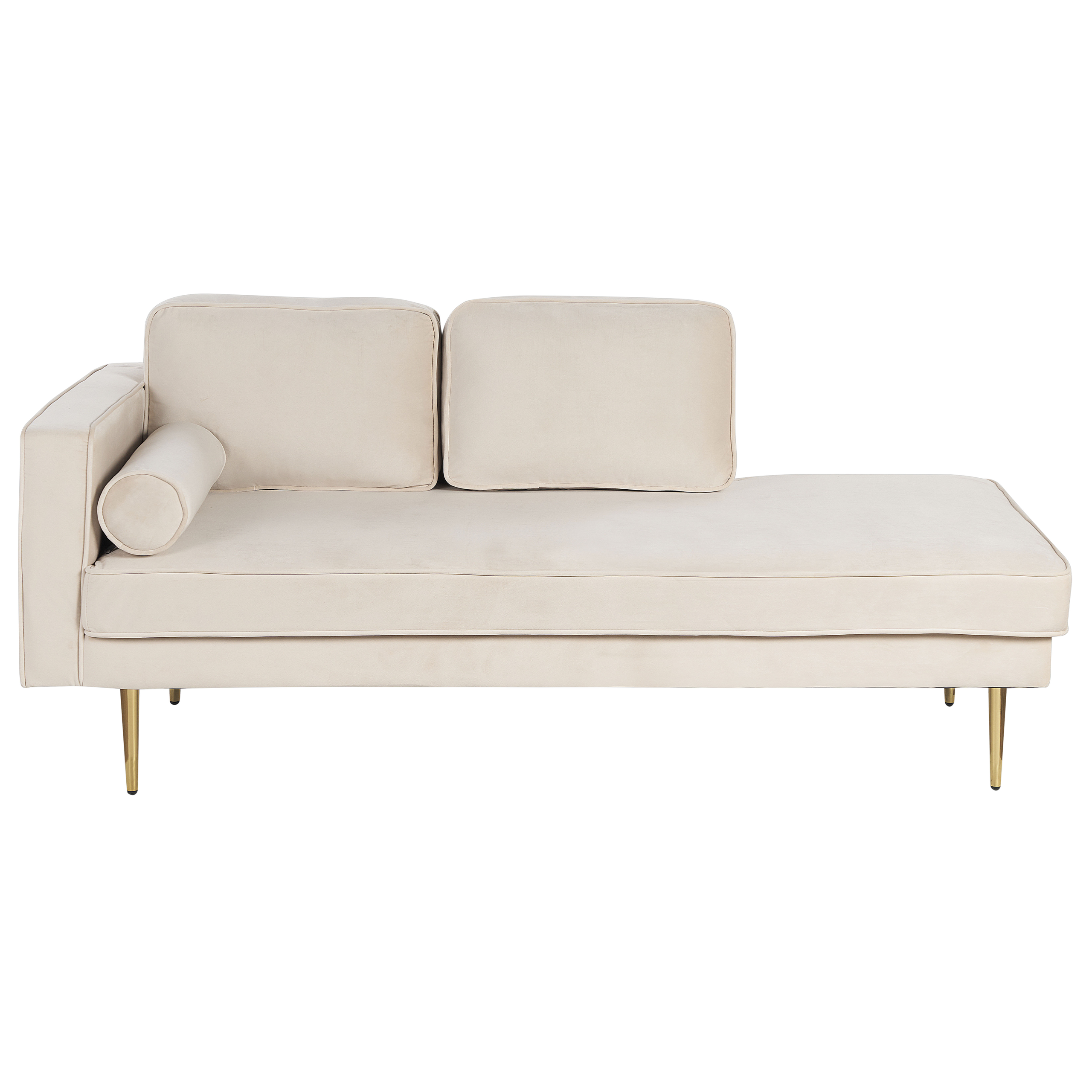 Venstrevendt chaiselong MIRAMAS Velour Beige