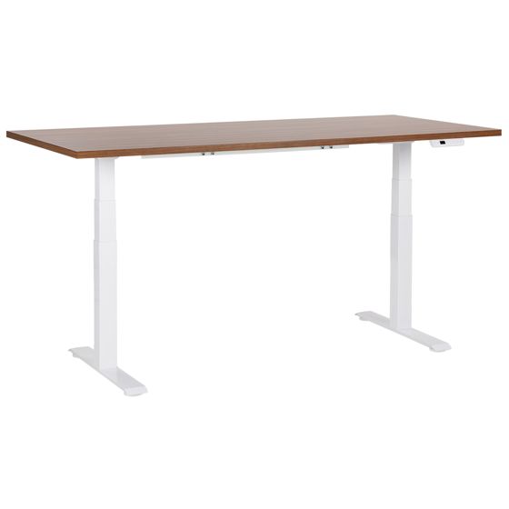 Elektrisk justerbart hæve sænkebord DESTINES 180 cm 80 cm Brun/hvid