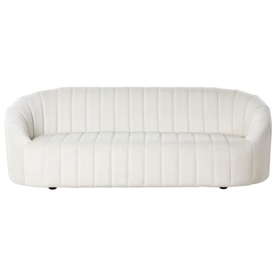 Sofa 3 personers MALUNG Velour Cremehvid