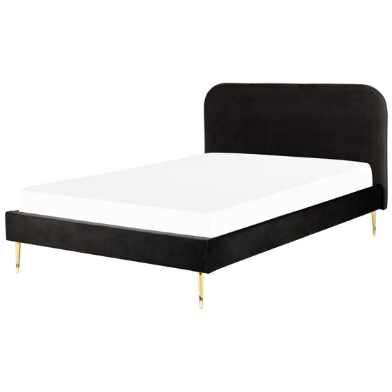 Seng Velour FLAYAT 160 x 200 cm Sort