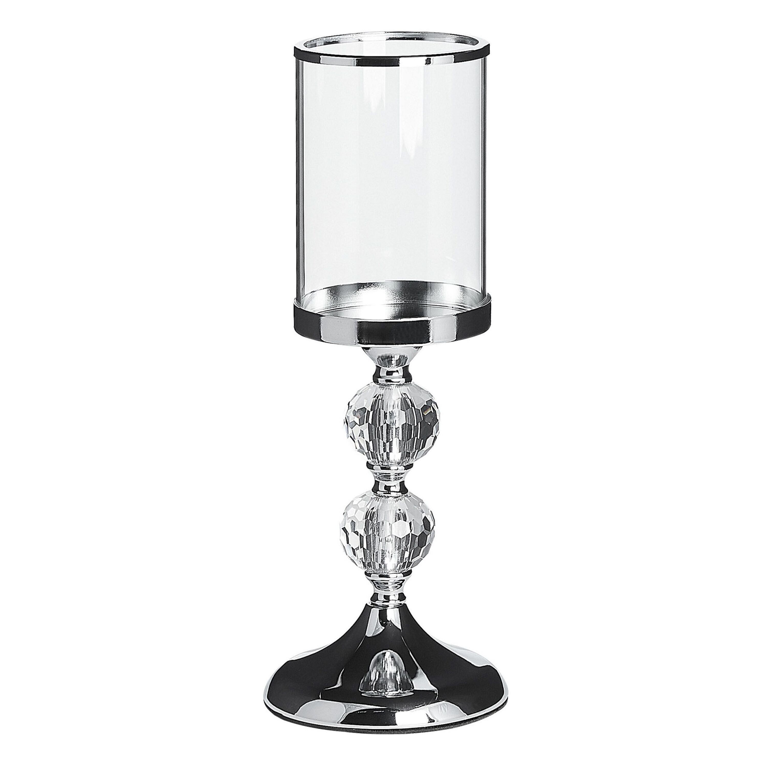 Lysestage COTUI 36 cm Glas Sølv