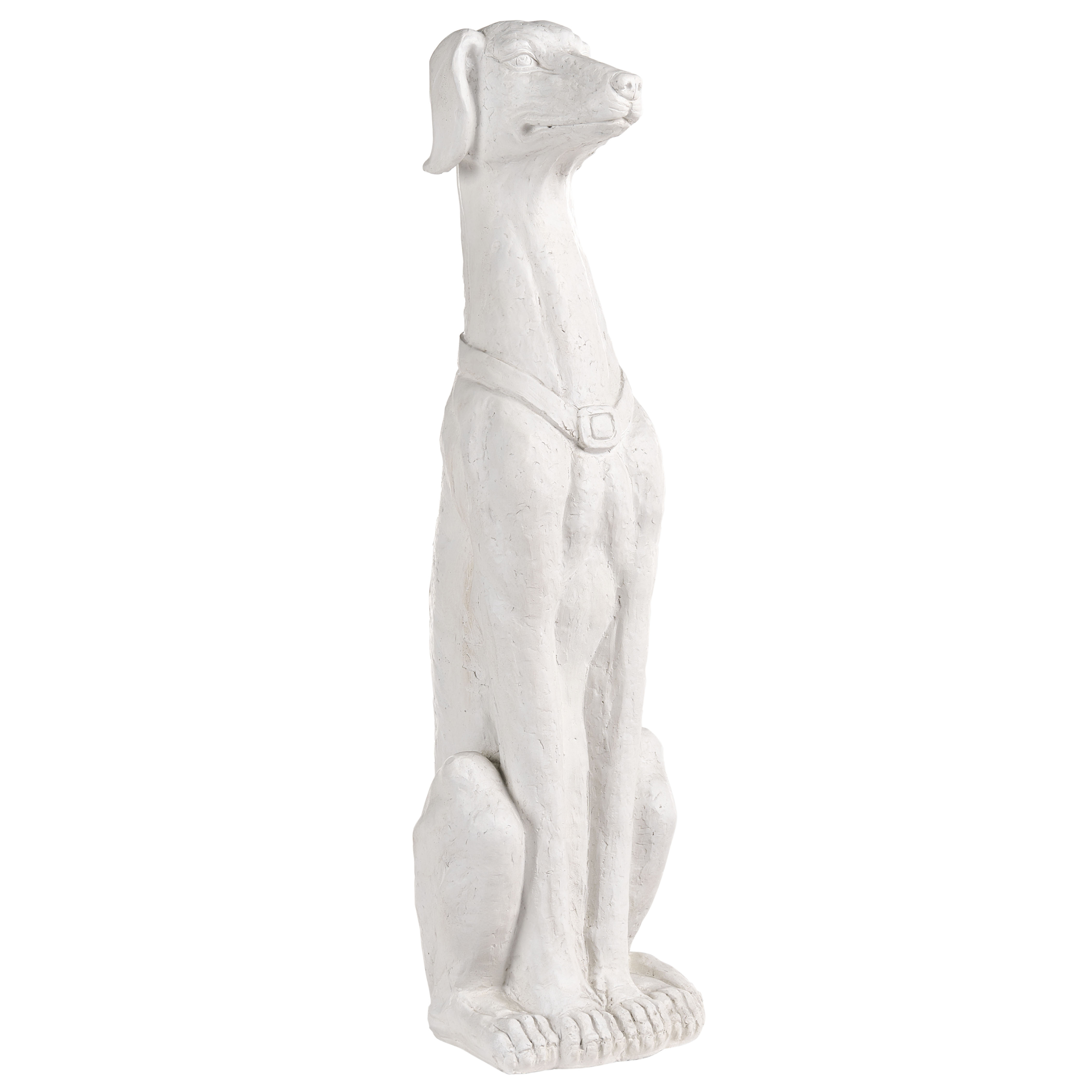 Havestatue CHART Hund Hvid