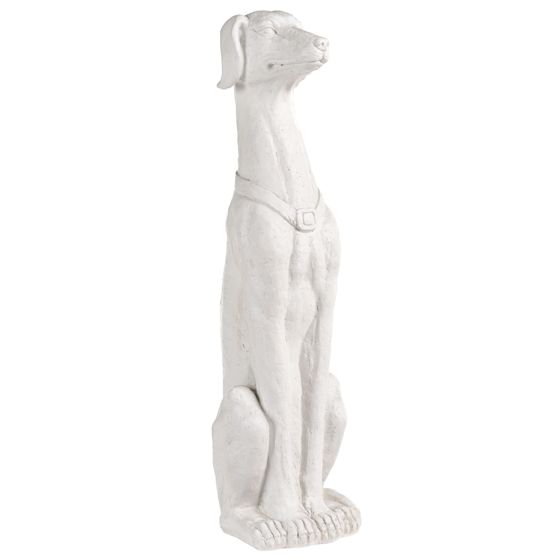 Havestatue CHART Hund Hvid