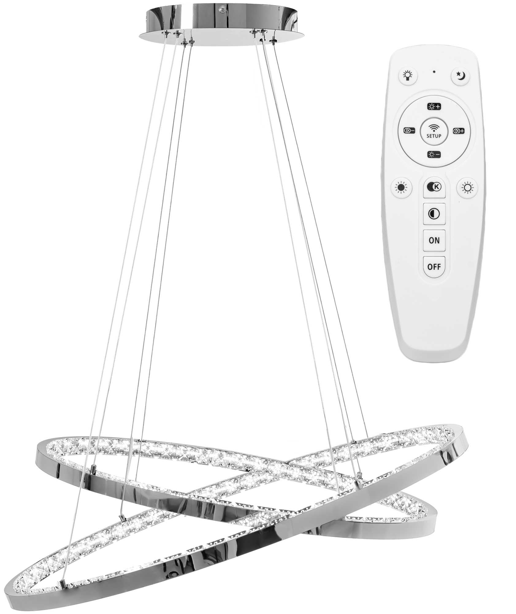 TOOLIGHT hængende loftlampe LED APP771-3CP Lysegrå 70x70x6cm