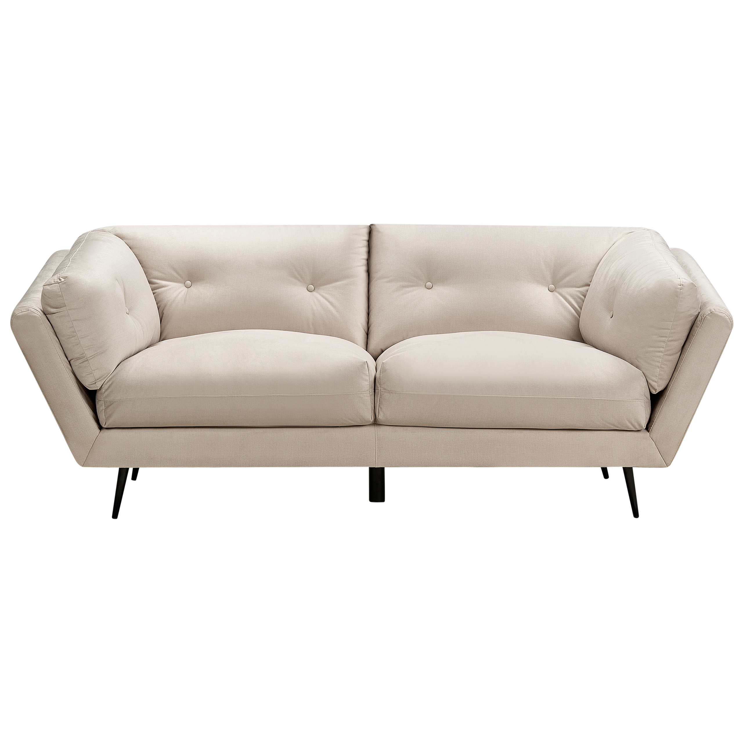Sofa 3 personers LENVIK Velour Lys Beige