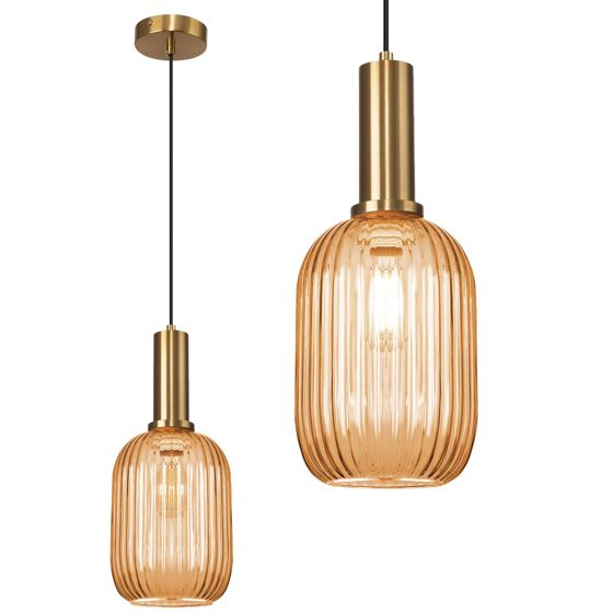 TOOLIGHT hængende loftlampe APP458-1CP Orange 14x14x34cm