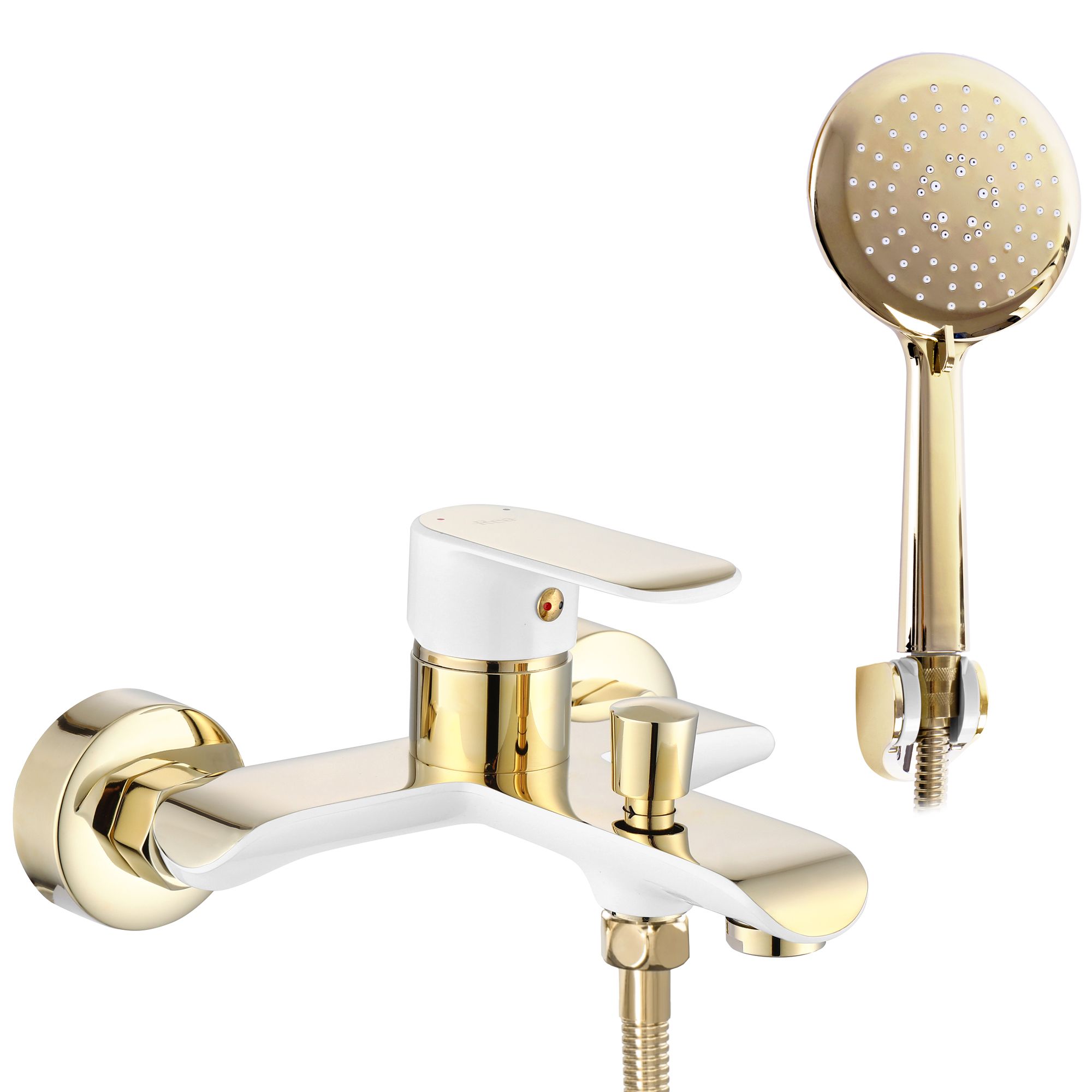 REA badekarsarmatur MY1805-3WG BLOOM Hvid/Guld, 18,5x18,5x10,5cm