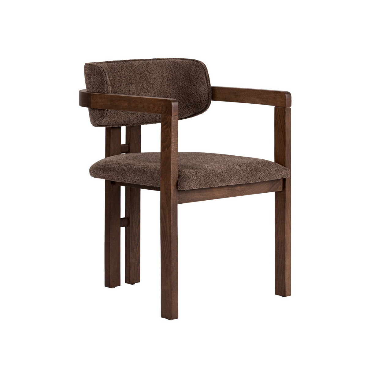 Norda Design Moderne stol i bøgetræ med chenillestof, let at rengøre, 54x76x54 cm | stilfuld komfort
