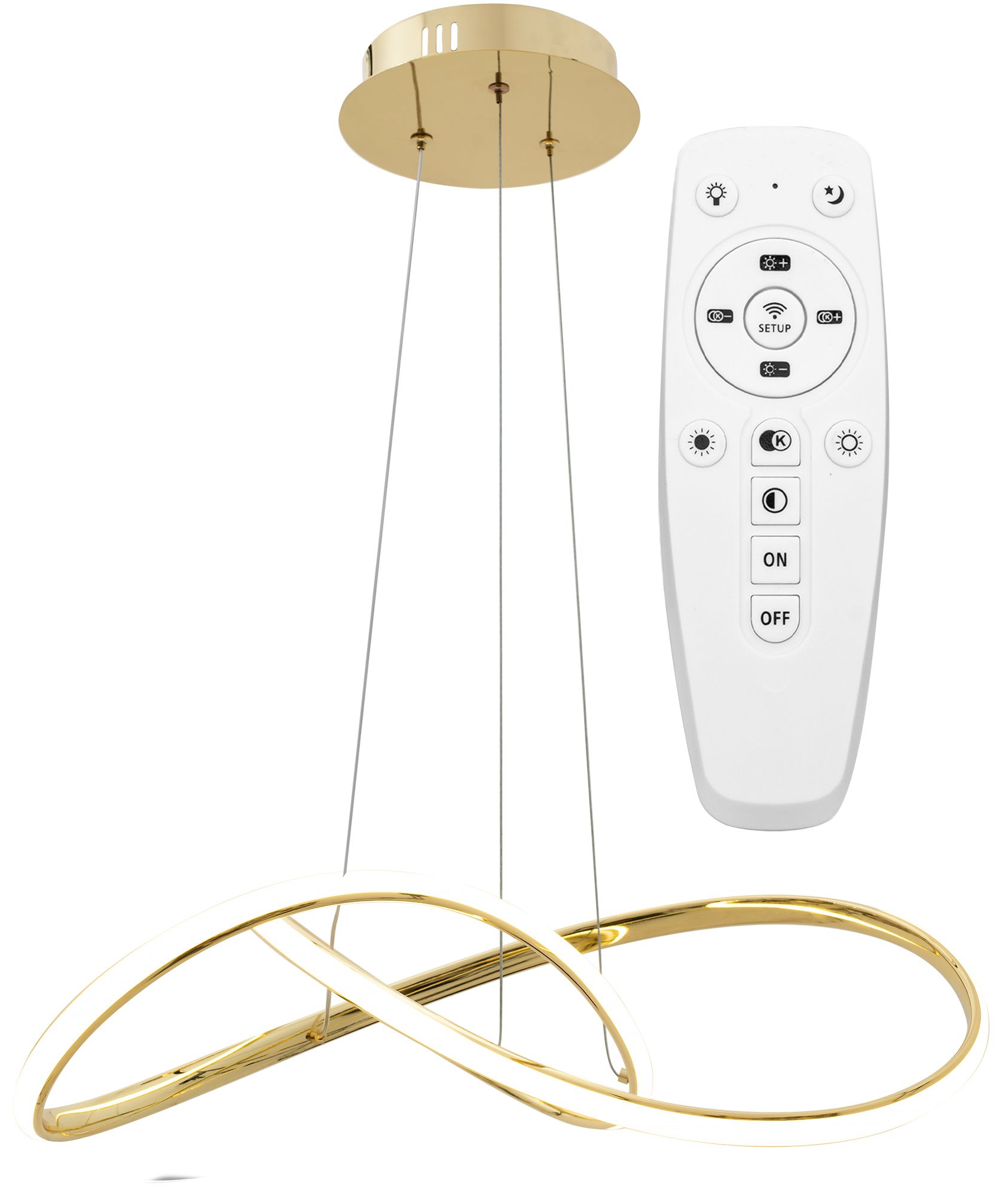 TOOLIGHT hængende loftlampe APP394-CP LED Guld 14,5x55x90cm