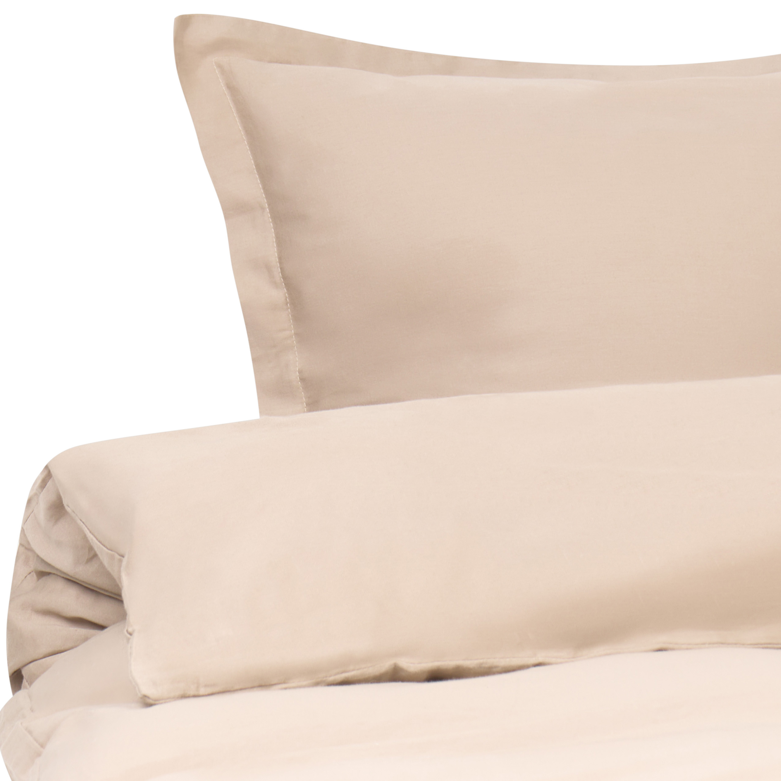 Sengetøj PARKROSE 150 x 200 cm Bomulds-satin Beige