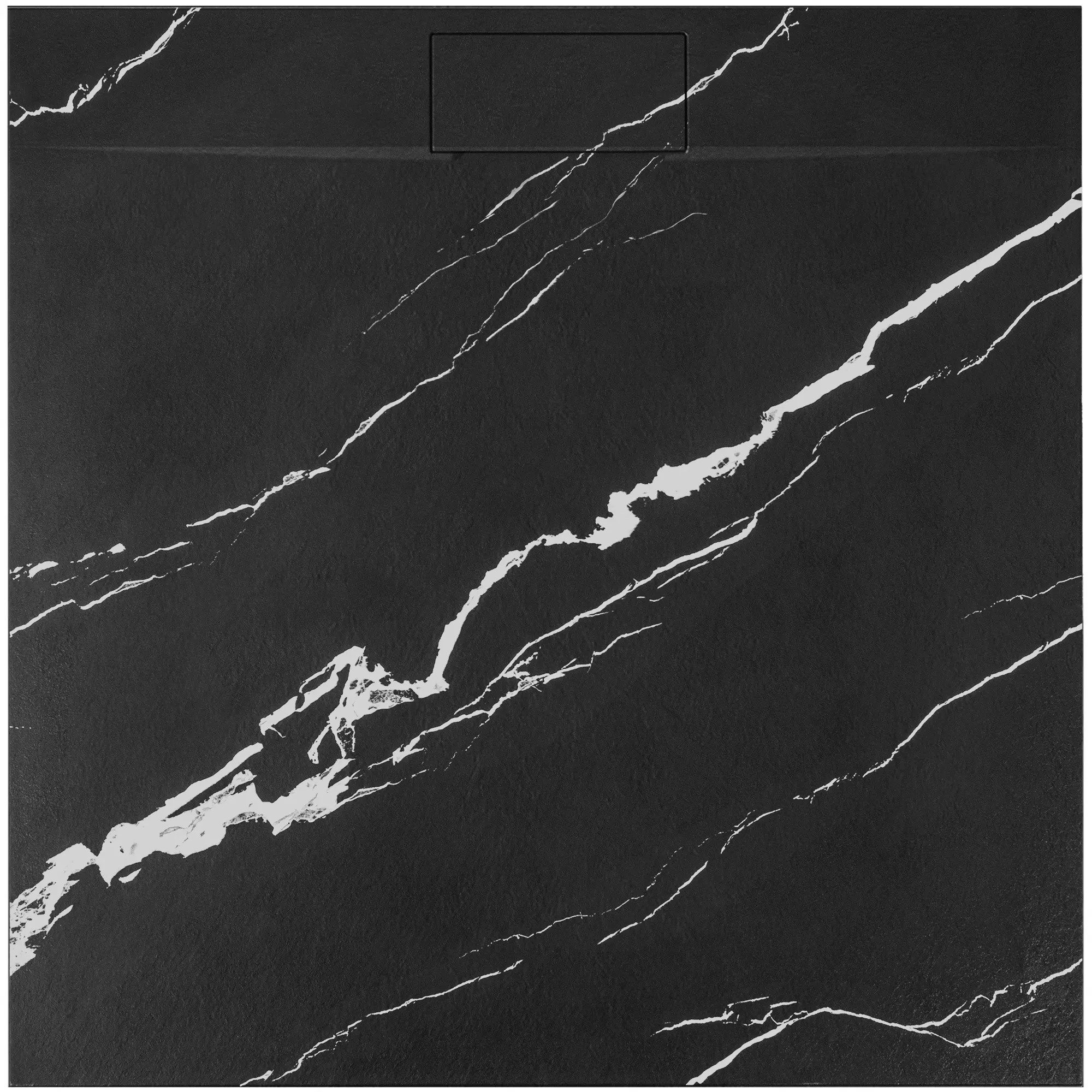 REA brusekar BAZALT CARRARA 90x90 Sort, 90x90x2,5cm