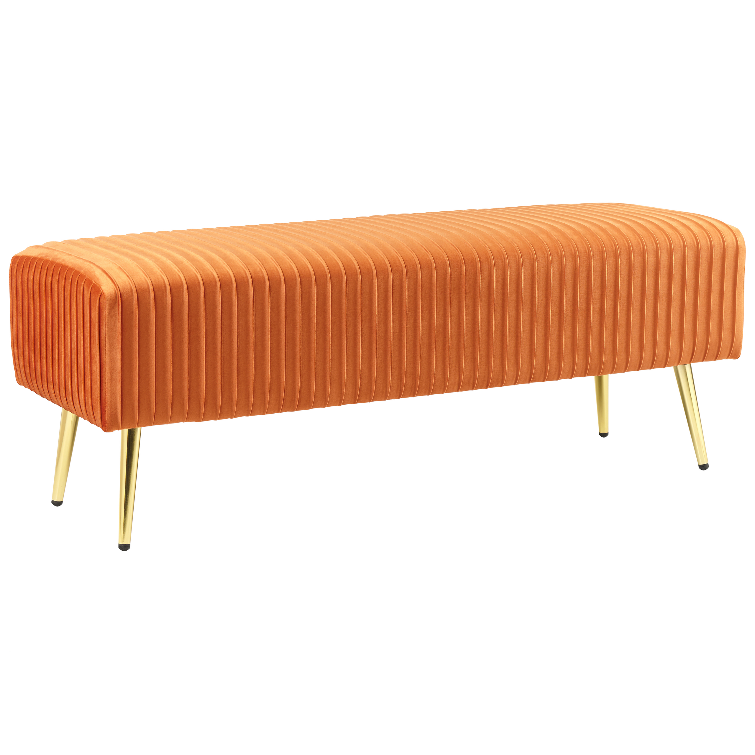 Polstret bænk PATERSON Velour Orange