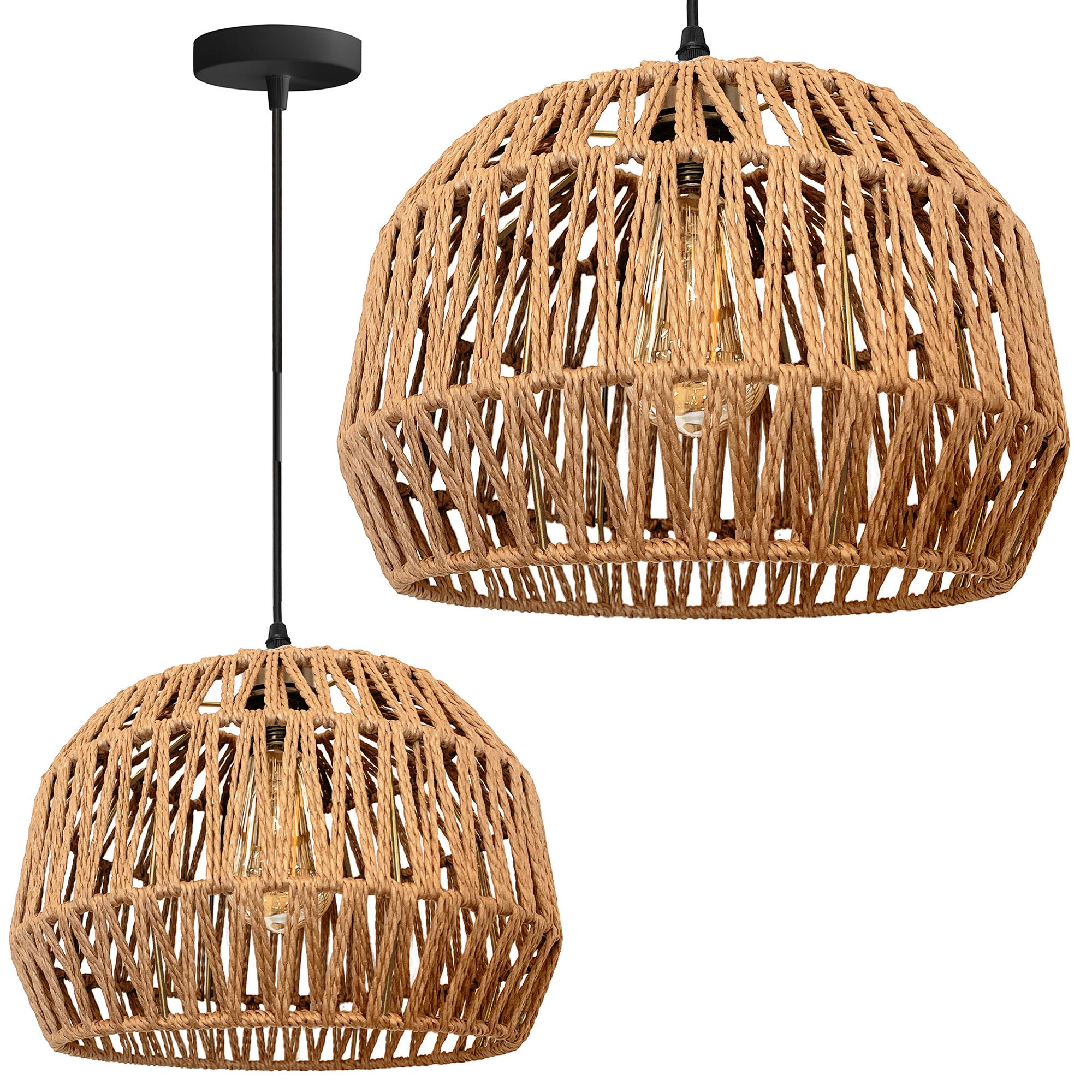 TOOLIGHT hængende loftlampe APP1291-1CP BOHO Beige 30x30x22cm
