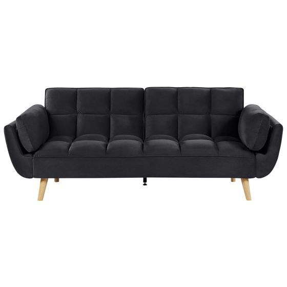 Sovesofa 3 personers ASBY Velour Sort
