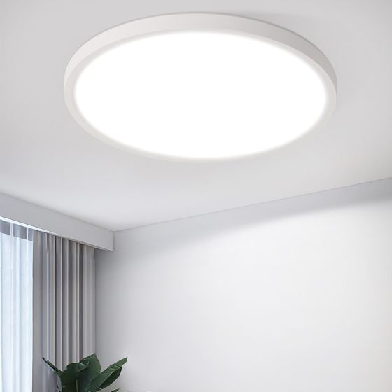 NETTLIFE flad, LED loftlampe, til soveværelse, sort, 18 cm, 15 W, ikke dæmpbar, varm hvid, 3000K
