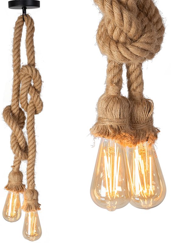 TOOLIGHT hængende loftlampe APP419-2CP Brun 100x10x100cm