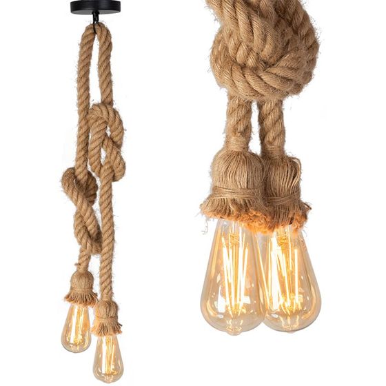 TOOLIGHT hængende loftlampe APP419-2CP Brun 100x10x100cm