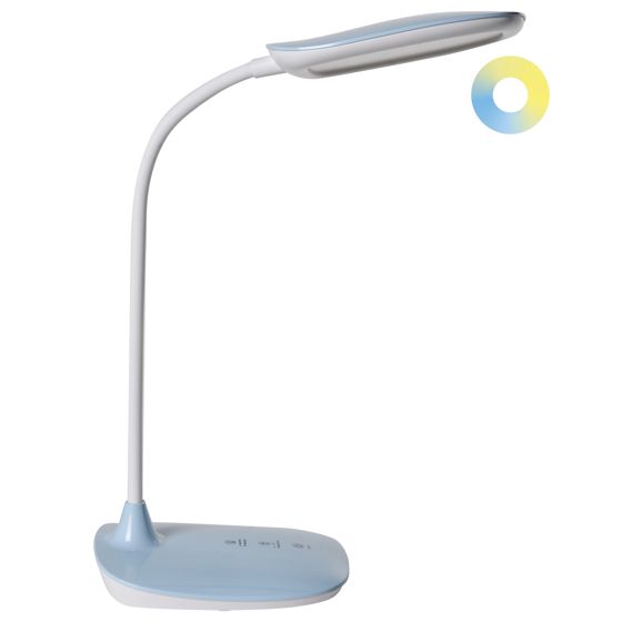LED skrivebordslampe HYDRA Med dæmpning Himmelblå