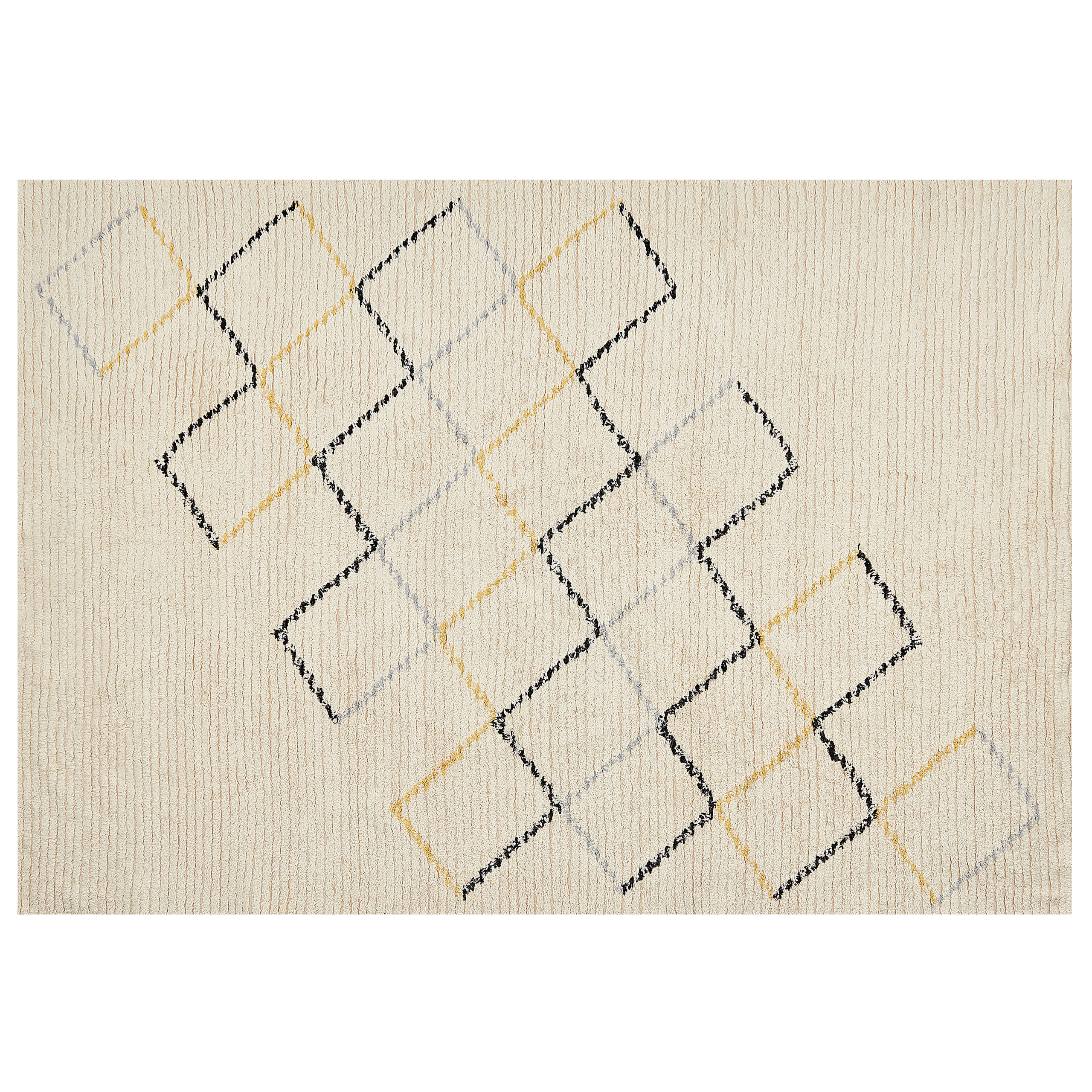 Gulvtæppe TEZPUR Beige 160 x 230 cm Bomuld
