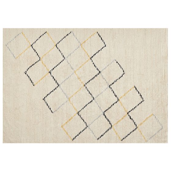 Gulvtæppe TEZPUR Beige 160 x 230 cm Bomuld