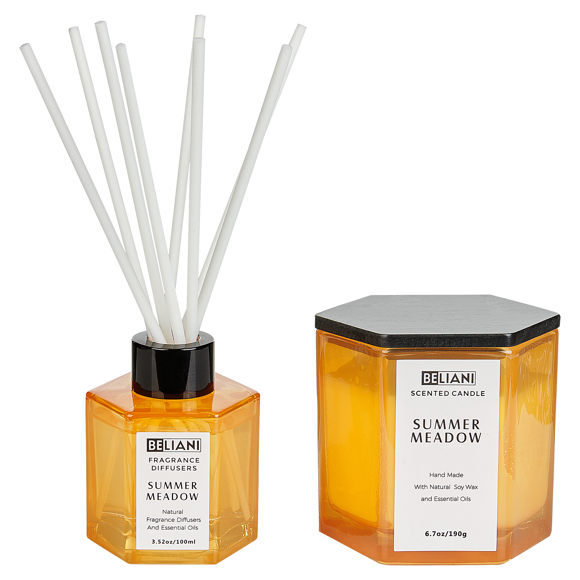 Duftlys med duftpinde CLASSY TINT Soja voks Fresh notes