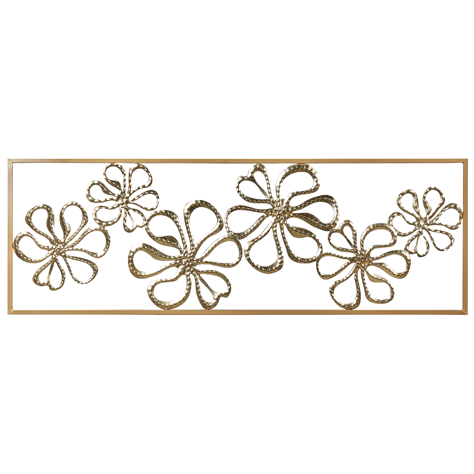 Vægdekoration Blomst CERIUM 31 cm Metal Guld