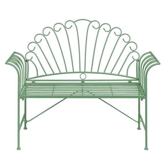 Havebænk CAVINIA 125 cm Metal Grøn