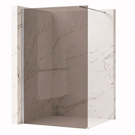REA brusevæg Flexi brown 130 Krom, 120x130x195cm