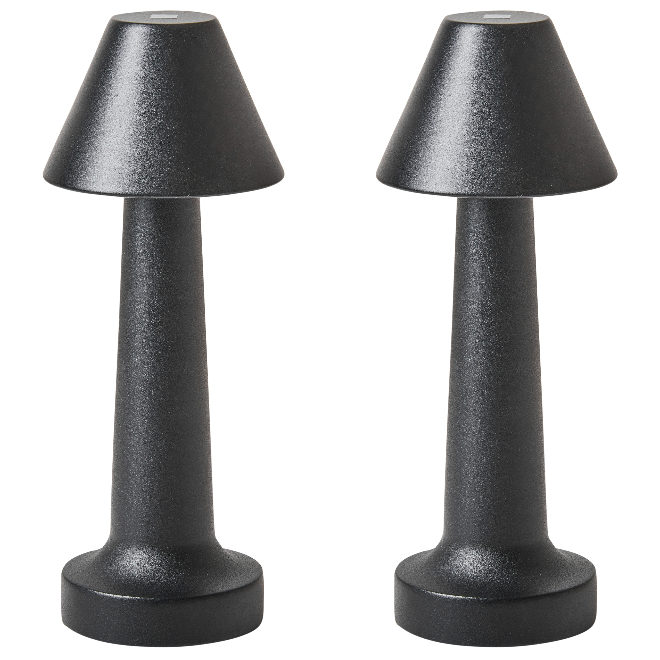 Sæt af 2 trådløse LED-bordlamper JOANES Med dæmpning Metal Sort